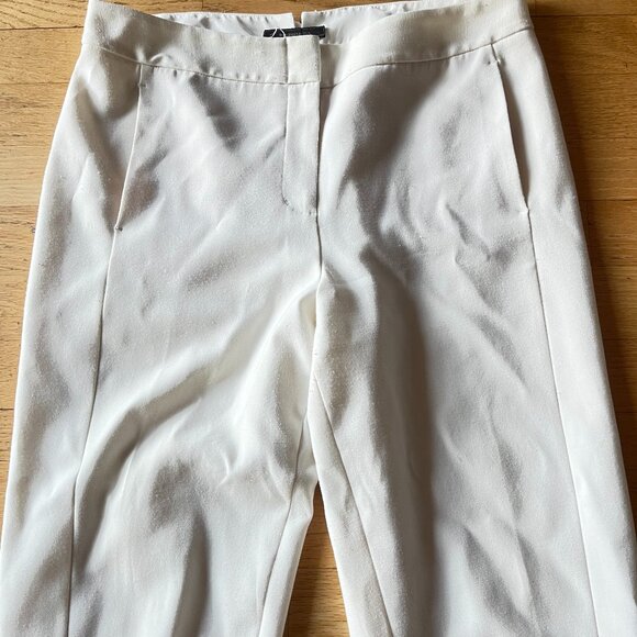 BCBGMAXAZRIA OFF WHITE DRESSY PANTS SIZE 10 - Picture 2 of 6